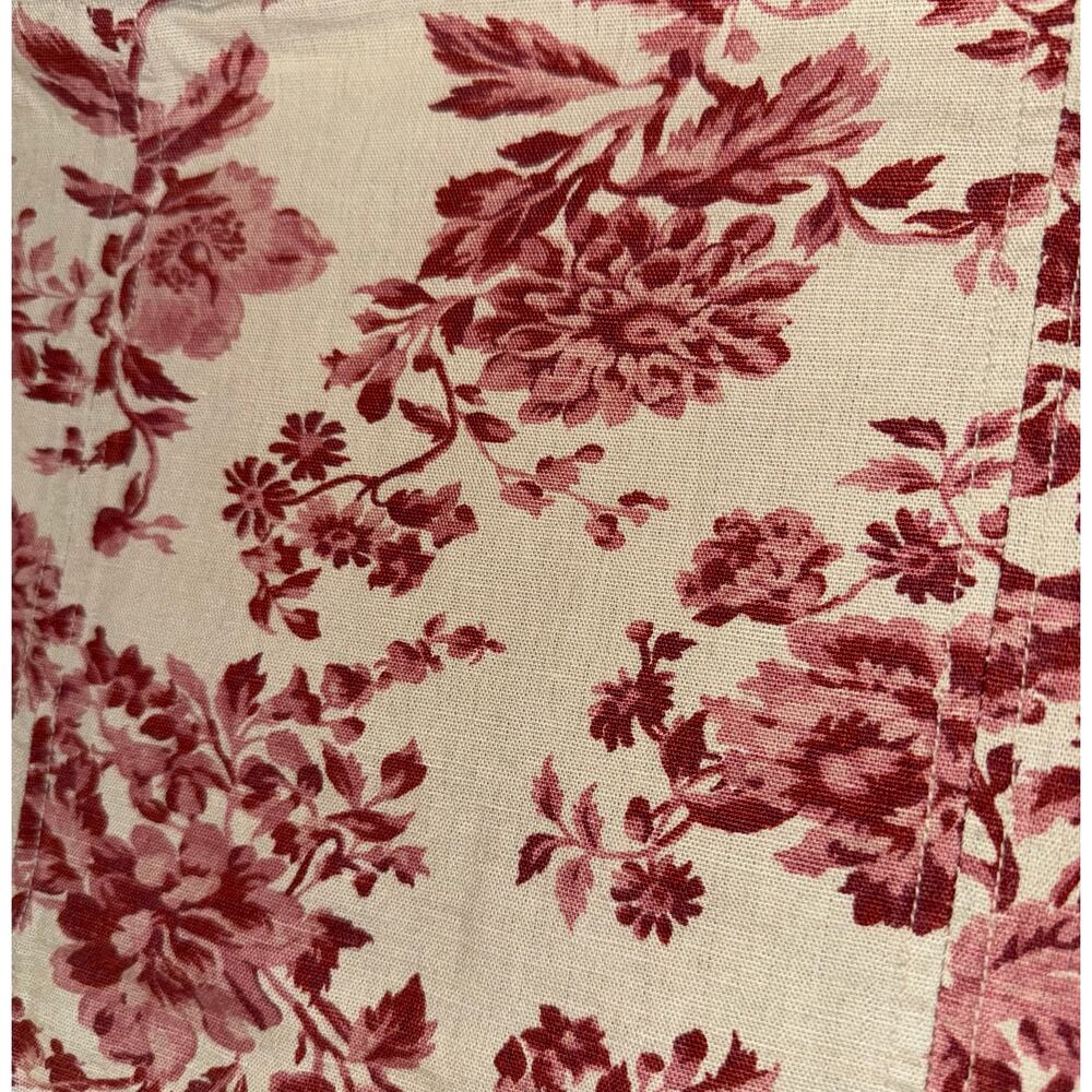 Pottery Barn Pillow Sham 12x16 Floral Cottage Strip Linen Cotton Blend Victorian - Picture 2 of 5